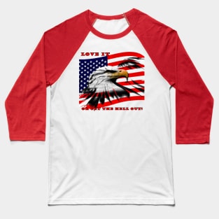 American Flag I Love The USA Baseball T-Shirt